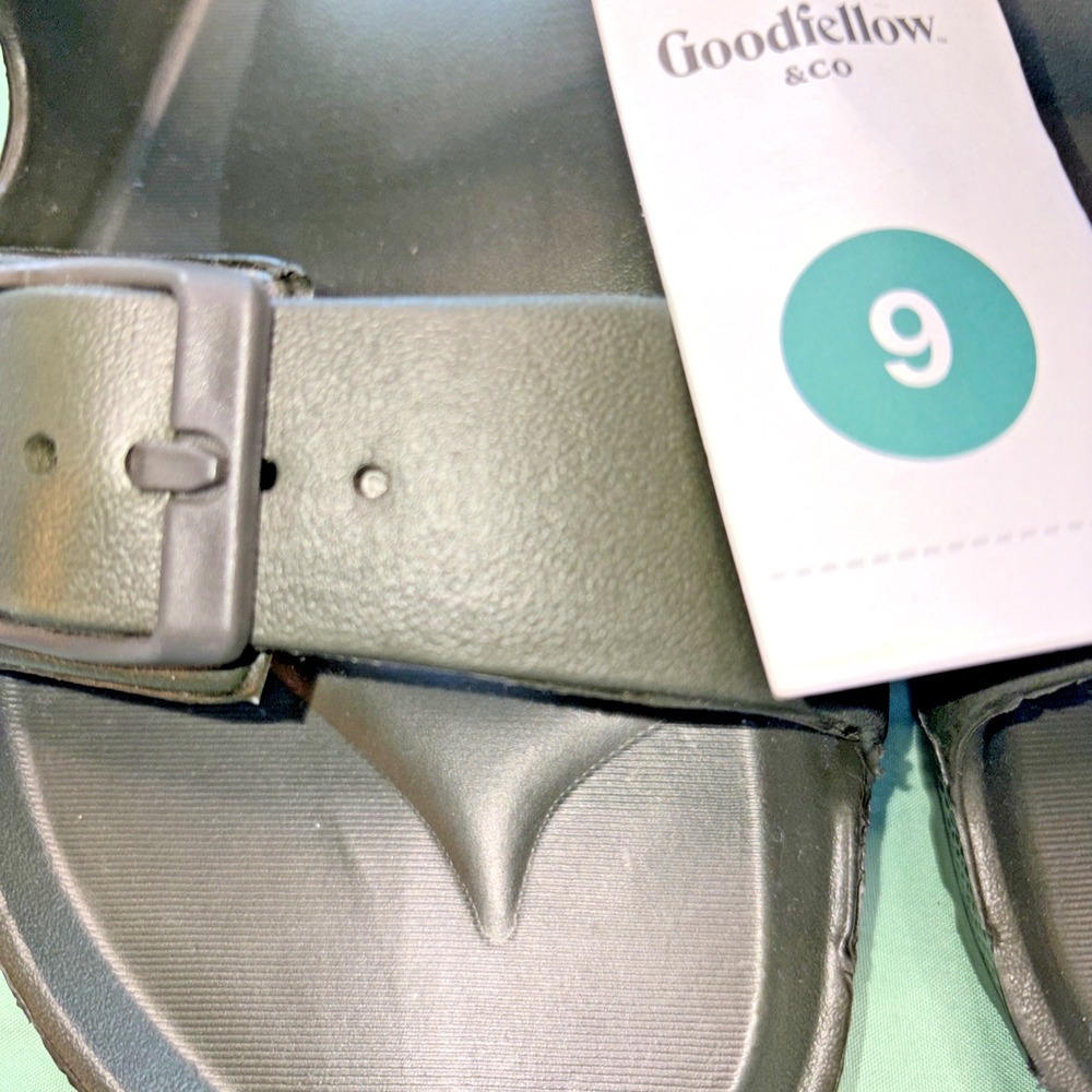 Goodfellow & Co. Two Band Buckle Slide-On Sandals in Olive Green - Men's Size 9 - Picture 2 of 4